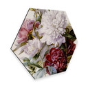 Hexagon Dibond Redouté - Boeket Bloemen