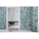 Fotomural Paredes de Patel 3 Tea Room 1 azul, verde, blanco, gris
