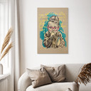Holzbild Schweigen zeigt Intelligenz Pop Art - Habib - 20x30 cm