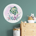 Sticker mural Kvilis - Tortue qui nage - Rond