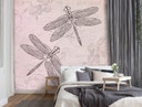 Fototapete, Shabby Chic Stil Libelle auf rosa Hintergrund - Andrea Haase