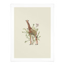 Plakat Kwiatowa Żyrafa - Frida Floral Studio