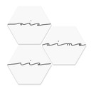 Hexagone - Alu-Dibond Vis ris aime (Set de 3)
