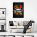 Leinwandbild Mund Pop Art