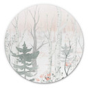 Tableau en alu-Dibond Kvilis - Dans la forêt - Rond