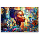 Canvasbillede, Afrikansk kvinde glamour