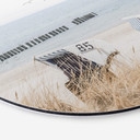 Tableau sur alu-Dibond rond La magie de la côte le long de dunes sauvages