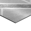 Alu-Dibond brossé avec Effet Doré, Argenté & Cuivré - Géométrie dorée Art déco - Fredriksson