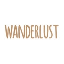 3D Schriftzug Wanderlust - MDF Natur