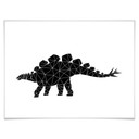 Plakat Nouveauprints - Geometryczny dinozaur Stegosaurus