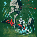 Vlies Fototapete - Star Wars Classic Concrete Endor - 200 x 280 cm
