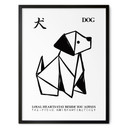 Poster Origami Géométrique Chien - Krygowski