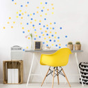 Muursticker set stippen - Geel (50 stickers)