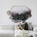 3D Wallsticker tåget skov