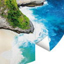 Fototapeta plaża skaliste wybrzeże Nusa Penida - Hugonnard - Okrągła - tapeta flizelinowa/tapeta fli