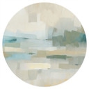 Muursticker Velvet Dusk - Abstract Landschap - Sir Edward x Grigory Gladarev - Rond