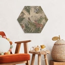 Wanddecoratie bosdieren tussen varens en bladeren - Ms Tiff - Alu-Dibond