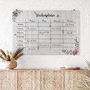 Memoboard Glas/Acryl Wochenplaner Familie - transparent