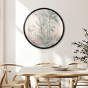 Plakat Tropikalna idylla z kolibrem Morela - Bloomery Decor - Okrągły