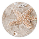 Tableau sur alu-Dibond rond Poisson-étoile dans la plage dorée