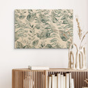 Obraz drewniany liście dżungli akwarela krem - Bloomery Decor