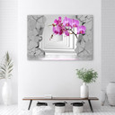 Canvasbillede, Orkidé abstrakt 3D