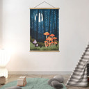 Obraz tkaniny las i gwiazdy nocą - SpaceFrog Designs