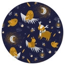 Vinilo decorativo Animales del bosque de noche - UN Designs - Redondo