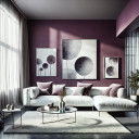 Pintura interior lila violeta semimate I Berenjena artística | vitalizar el carácter de la habitació