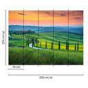 grønt og orange non-woven tapet Designwalls Toscana Toscana landskab
