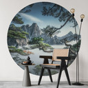 Fototapeta las sosnowy w górach Huang Shan - NingYun Ye - Round - tapeta flizelinowa/tapeta flizelin