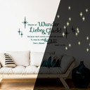 Wandtattoo Glaube an Wunder, Liebe und Glück + Leuchtsterne
