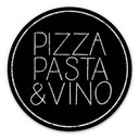Wandcirkel Pizza Pasta & Vino - zwart