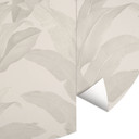 Fototapeta Tropical Leaves Cream - Bloomery Decor - okrągła - samoprzylepna/nie tkana