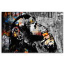 Canvasbillede, Street art Banksy abe abstrakt