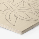 Hexagone - Bois 1X Studio - Dessin au trait Floral