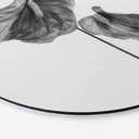 Tableau sur alu-Dibond rond Grønkjær - Anthurium noir et blanc