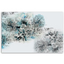 Canvasbillede, Blå blomster abstrakt