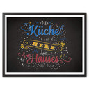 Poster Die Küche ist das Herz des Hauses - dunkel