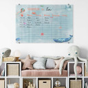 Acrylboard Memoboard Stundenplan Meerestiere - Transparent 