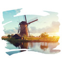 Muursticker Typisch Nederland