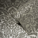 A.S. Creation non-woven tapet med ornamenter i sølv og grå non-woven tapet i barok stil