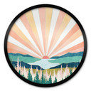 Plakat SpaceFrog Designs - Retro Summer - okrągły