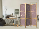 Japanischer Paravent, Raumteiler freistehend, Trennwand - Night Sky in Pastel Shades