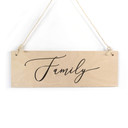 Houten Bordje - Family