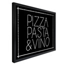 Plakat Pizza Pasta & Vino czarny