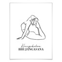 Poster Yoga - Königskobra Line Art
