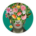 Plakat Frida Floral Studio - Portret Fridy - Okrągły