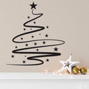 Wallsticker Linjekunst til juletræer