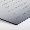 Hexagon - Alu-Dibond-Silbereffekt - Die schönsten Zeiten